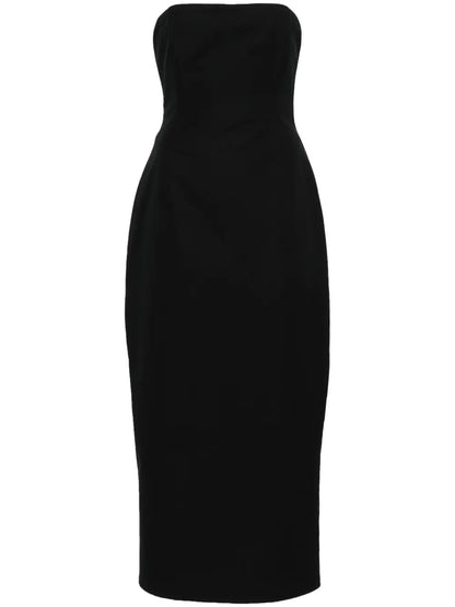 Bustier Strapless Midi Dress