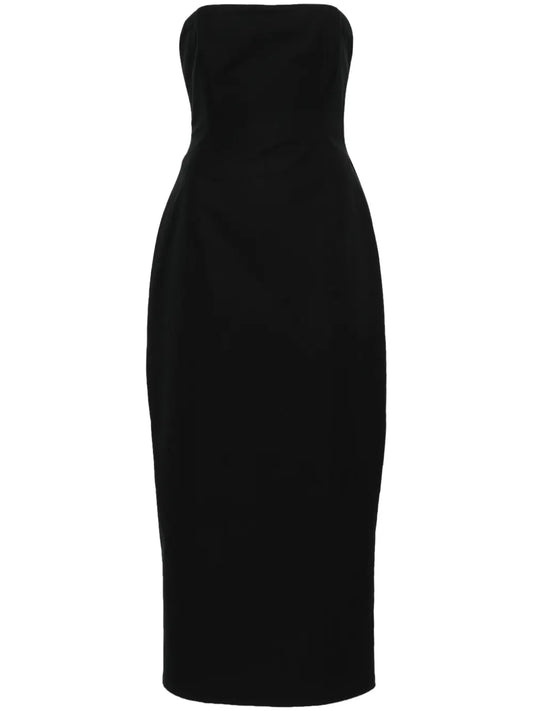 Bustier Strapless Midi Dress