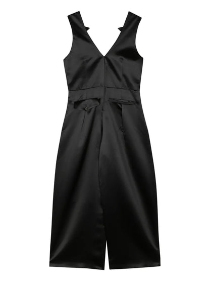 Sleeveless Satin Jumpsuit