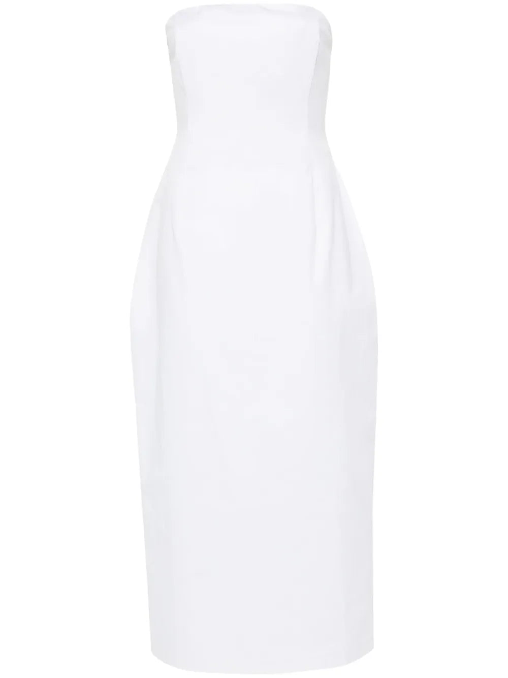 Strapless Cotton Midi Dress
