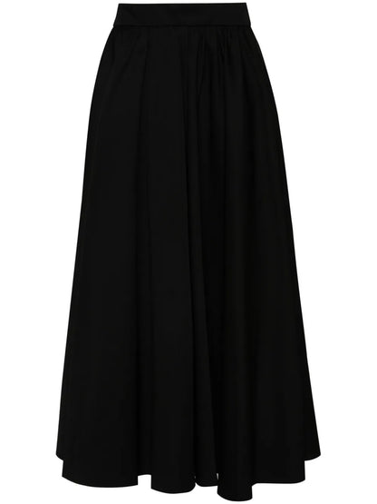 Volume Gabardine Midi Skirt