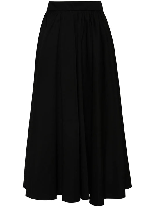 Volume Gabardine Midi Skirt