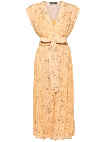 Fabula-Print Pleated Dress