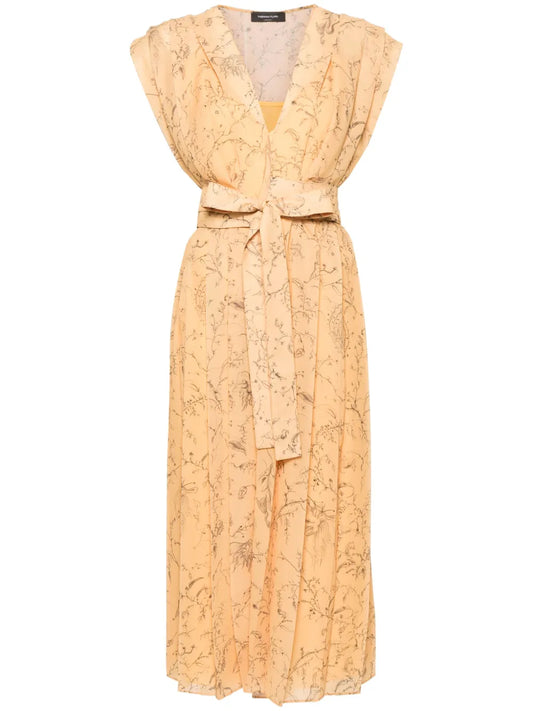 Fabula-Print Pleated Dress