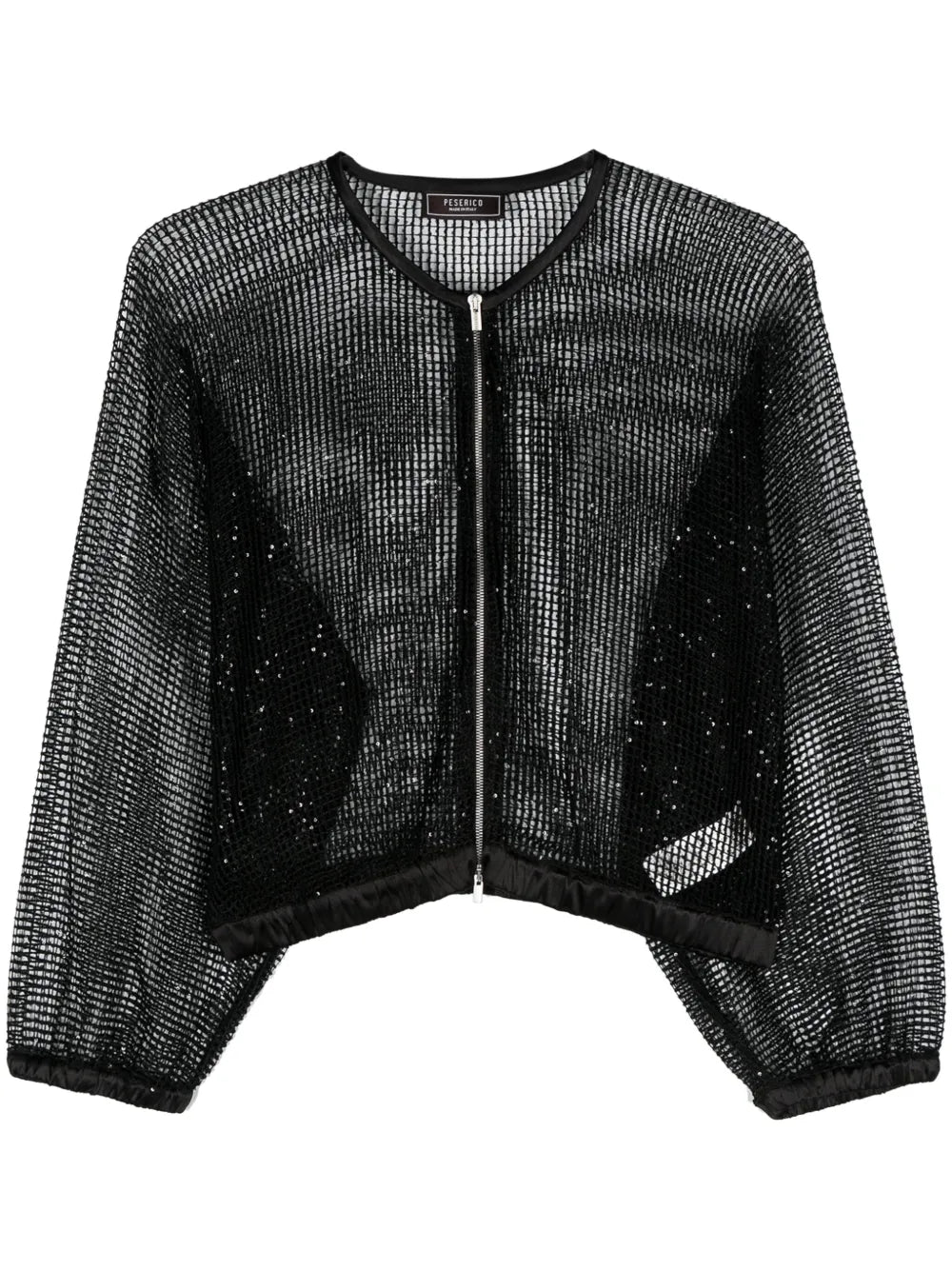 Sequin-Embellished Mesh Jacket