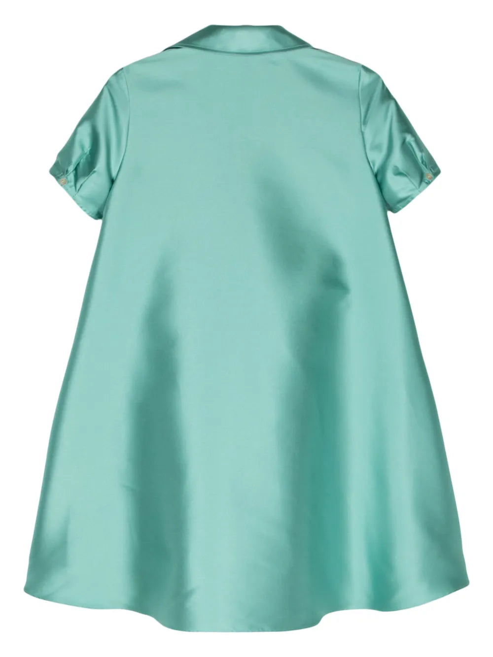 A-Line Satin Shirt Dress