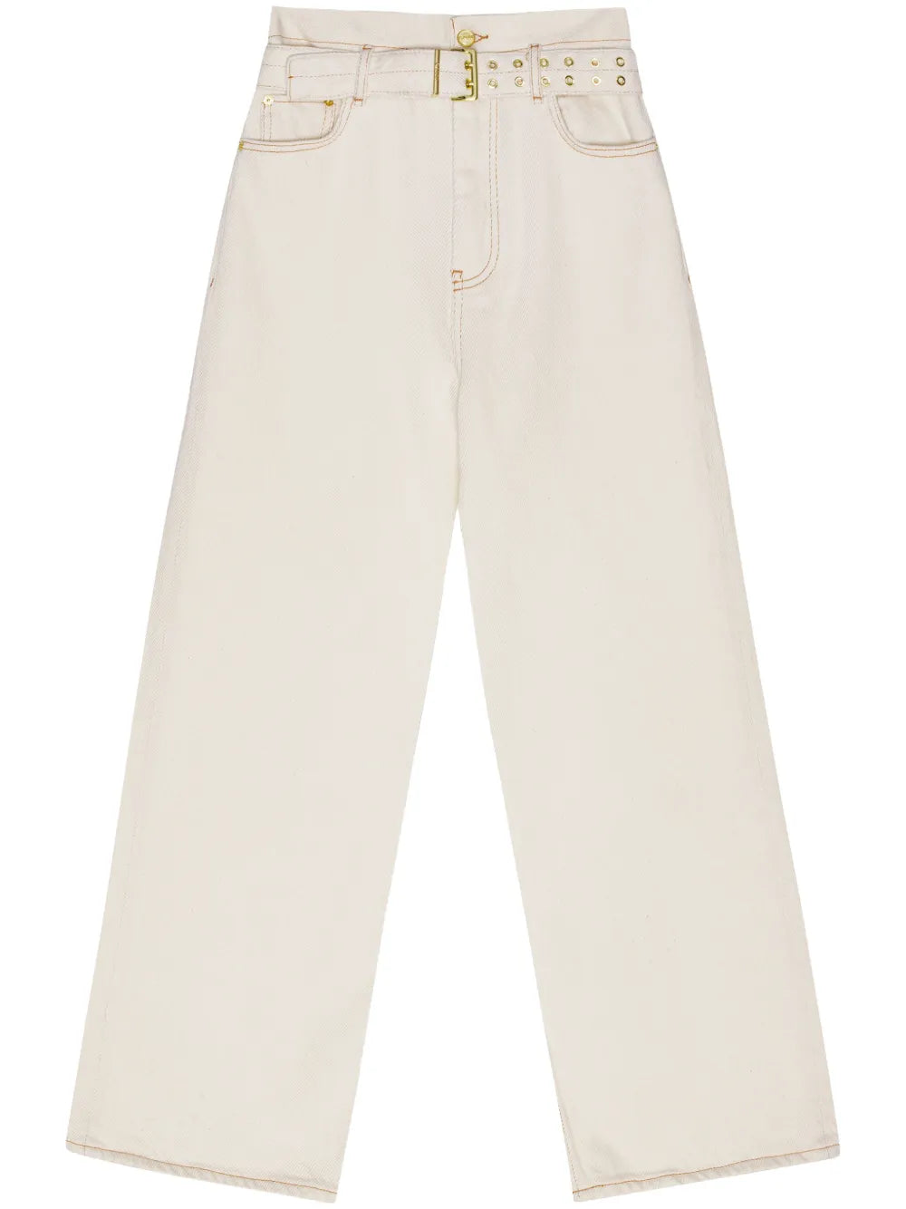 Belted Wide-Leg Jeans