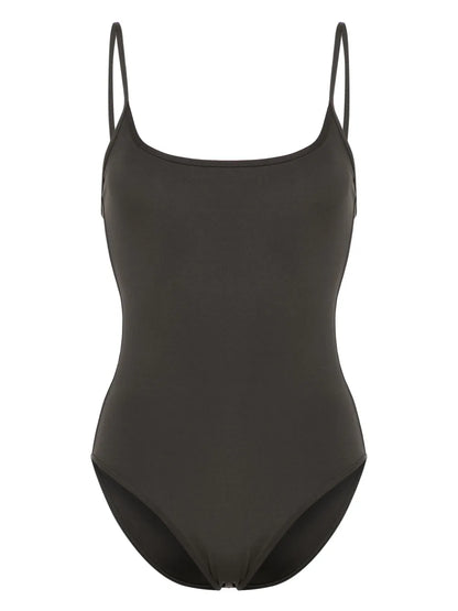 Square-Neck High-Cut Swimsuit