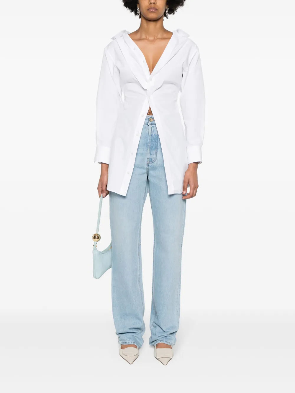 Le De-Nîmes Droit Straight-Leg Jeans