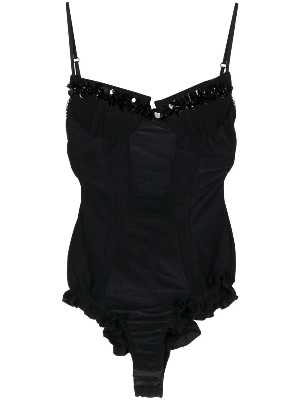 Bustier-Style Beaded Bodysuit