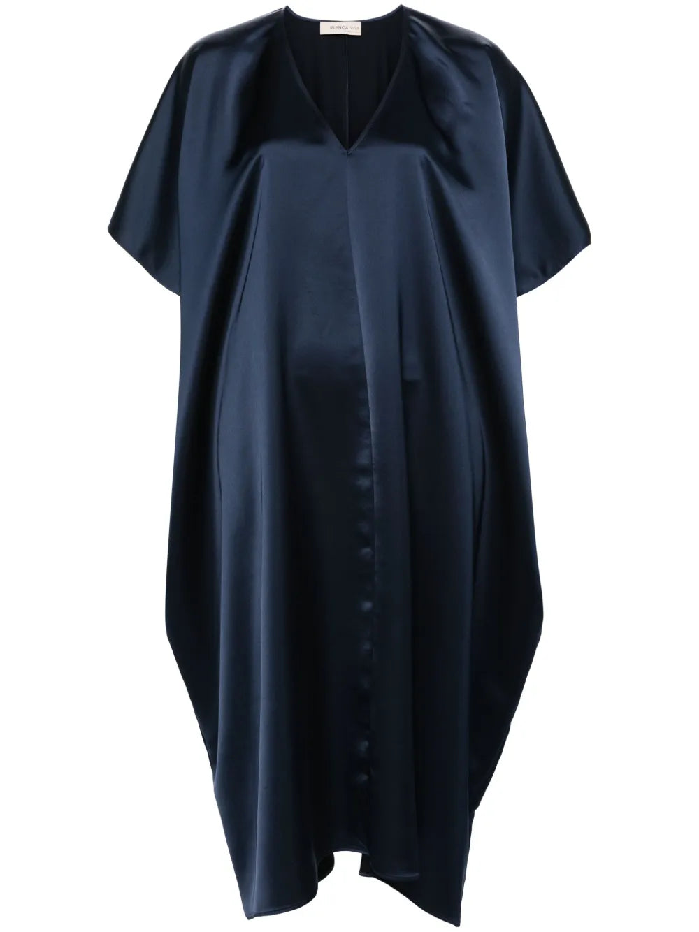 Satin Shift Midi Dress