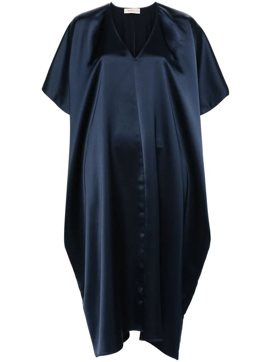 Satin Shift Midi Dress