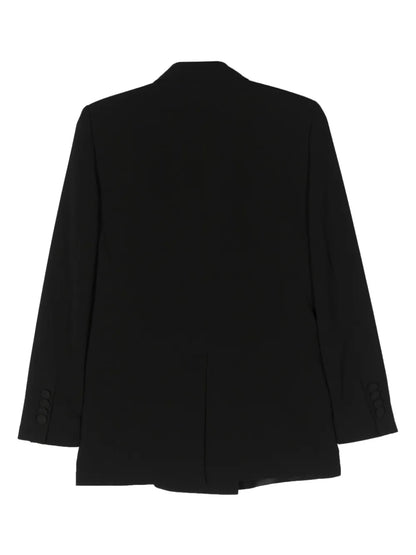 Peak-Lapels Double-Breasted Blazer