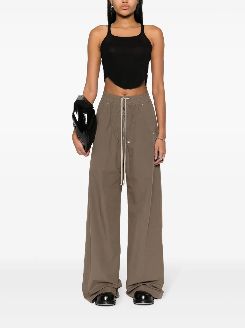 Cropped Cotton Tank Top