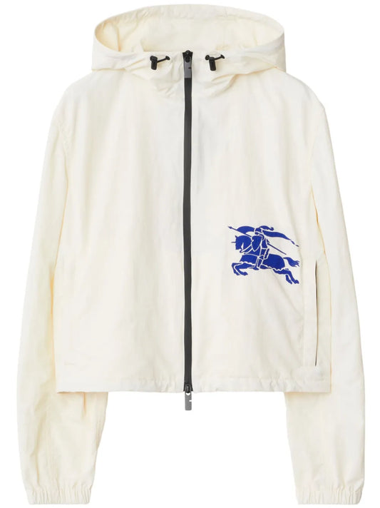 Equestrian Knight-Appliqué Cropped Jacket