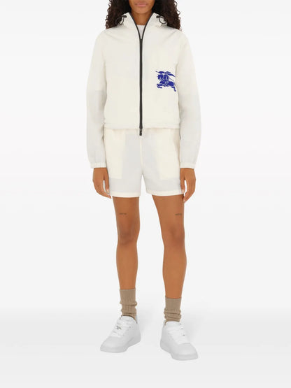 Equestrian Knight-Appliqué Cropped Jacket