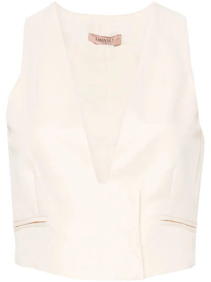 Slub-Texture Waistcoat