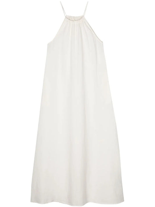 Halterneck Linen Maxi Dress