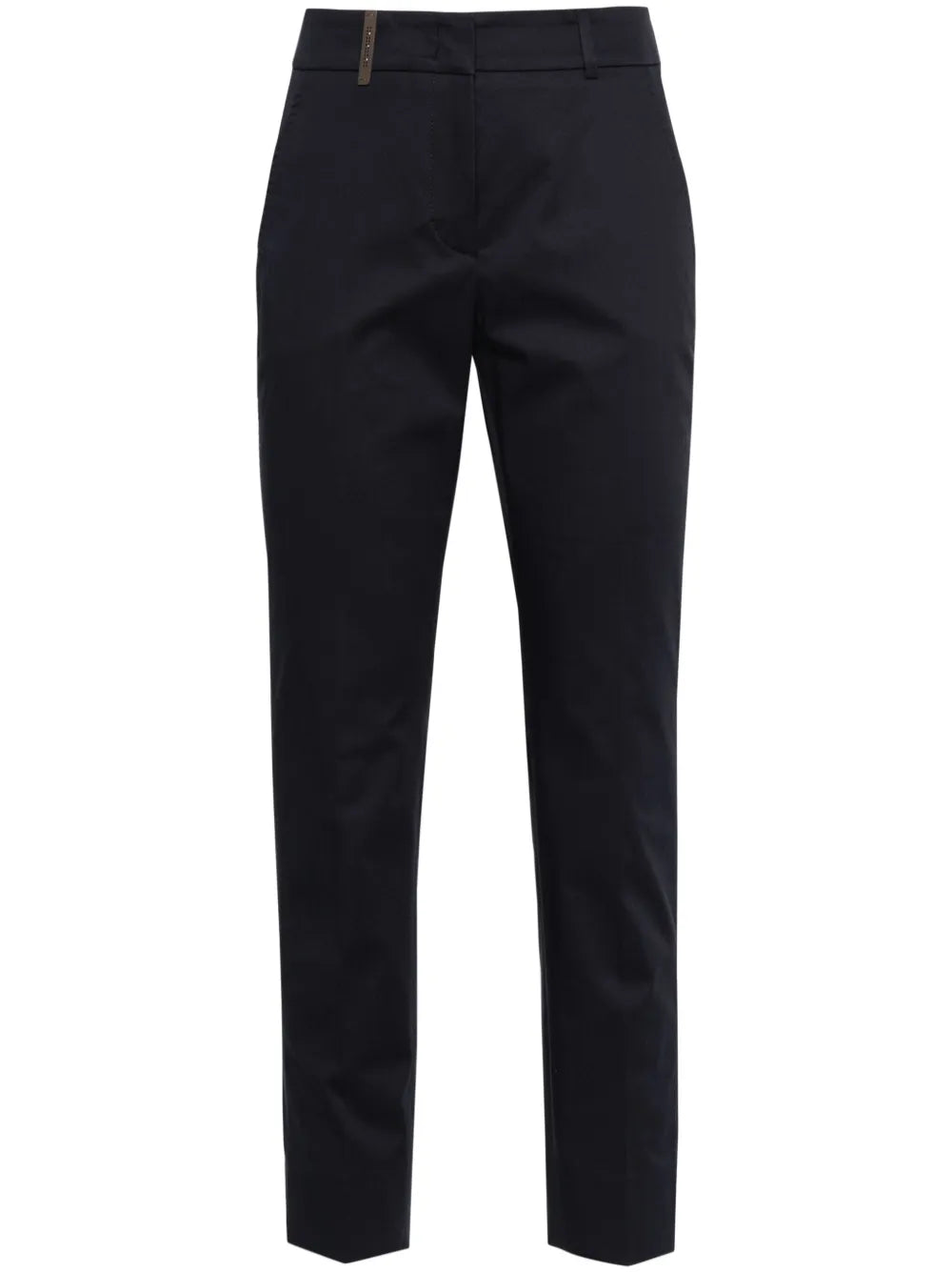 Slim-Fit Cotton Trousers