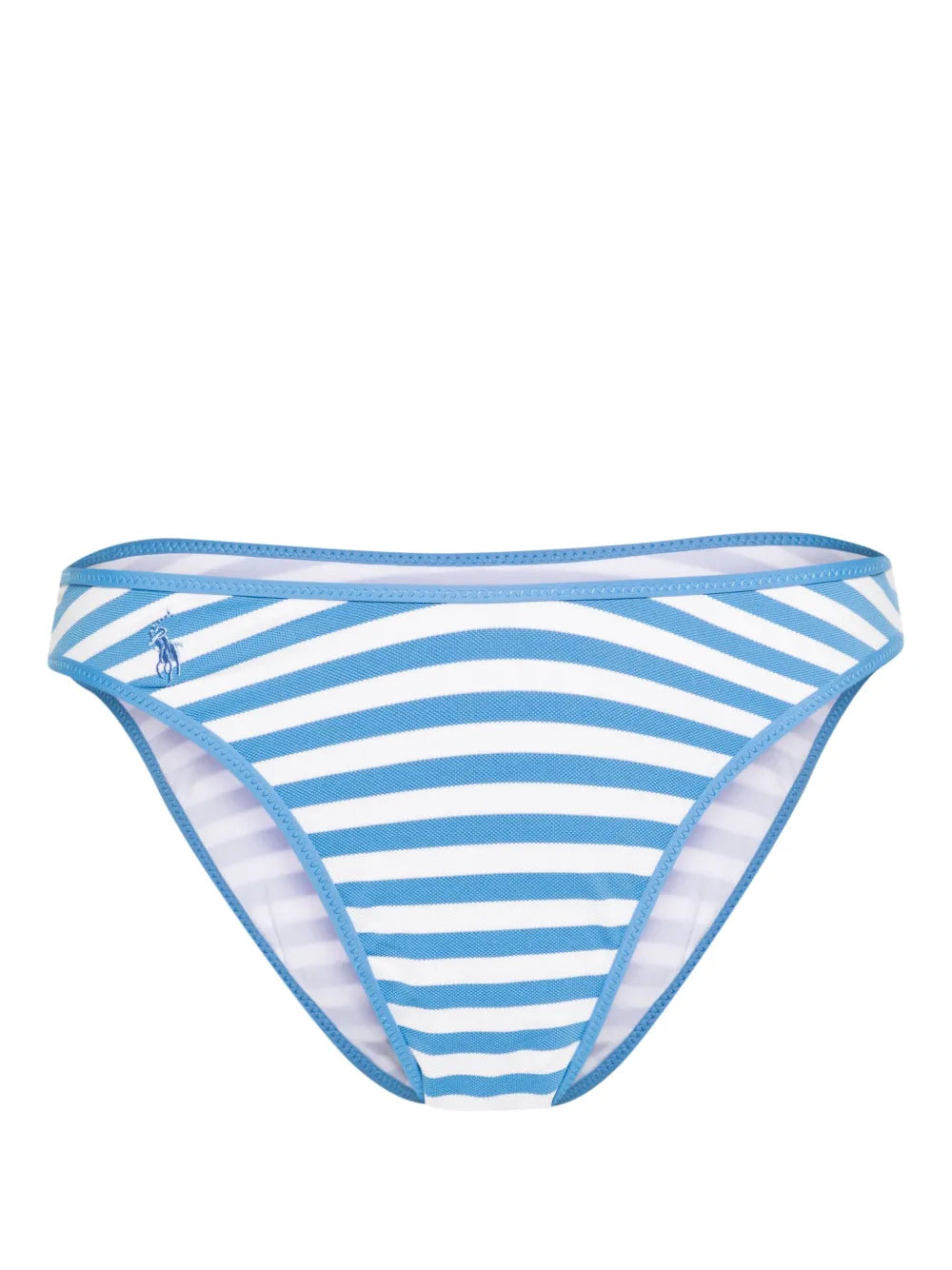 Striped Piqué-Weave Bikini Bottom