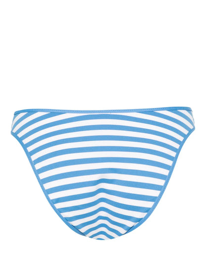 Striped Piqué-Weave Bikini Bottom