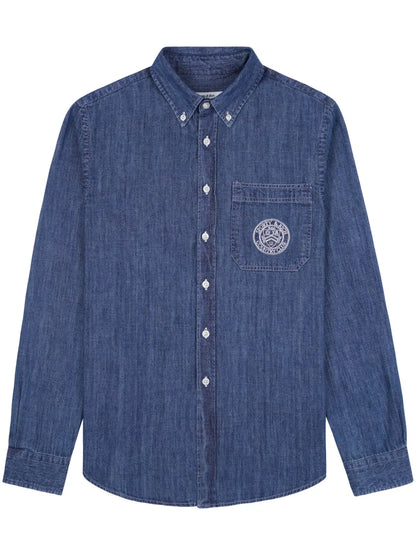 Logo-Embroidered Denim Shirt