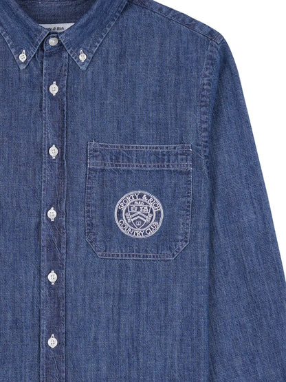 Logo-Embroidered Denim Shirt