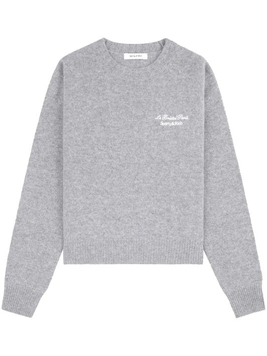 Logo-Embroidered Cashmere Jumper