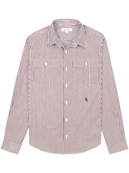 Src Utility Stripe-Print Cotton Shirt
