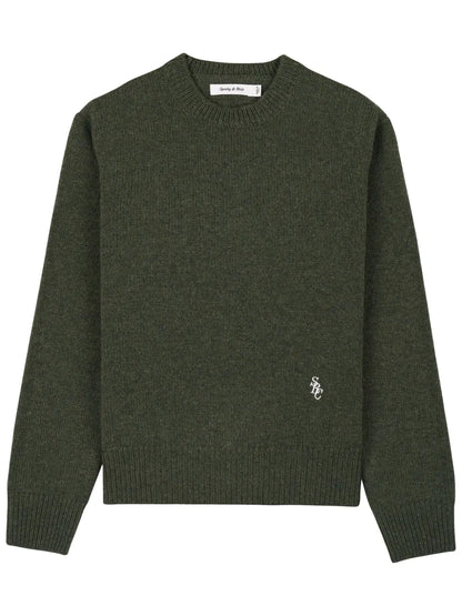 Logo-Embroidered Wool Jumper