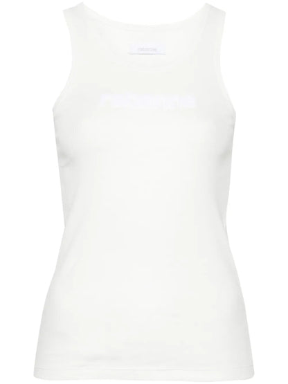 Logo-Patch Ribbed Tank Top