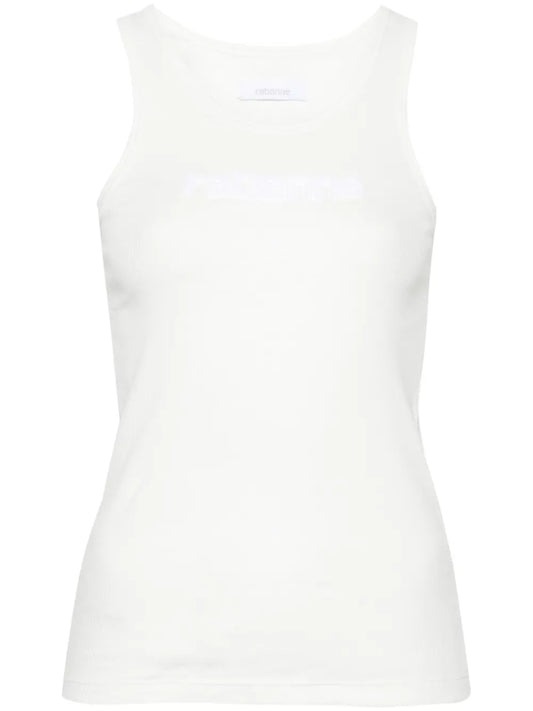 Logo-Patch Ribbed Tank Top