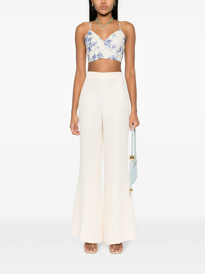 Floral-Print Cropped Top