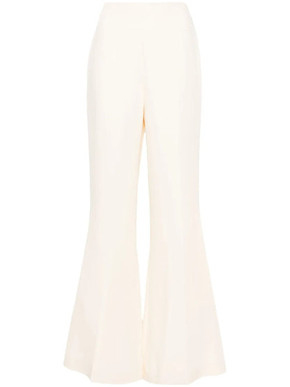 Pressed-Crease Flared Trousers