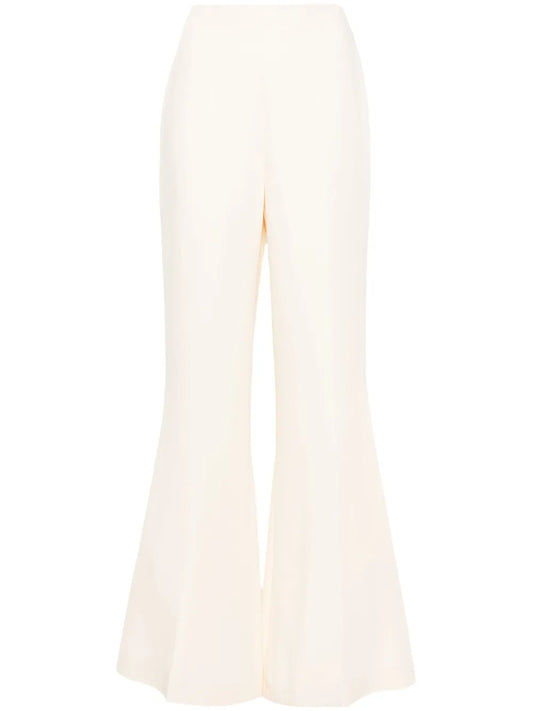 Pressed-Crease Flared Trousers