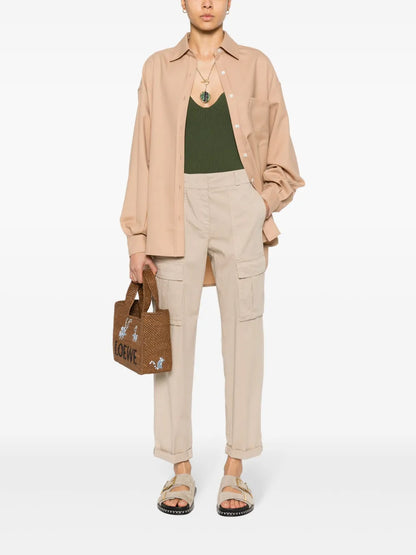Cropped Cargo Trousers