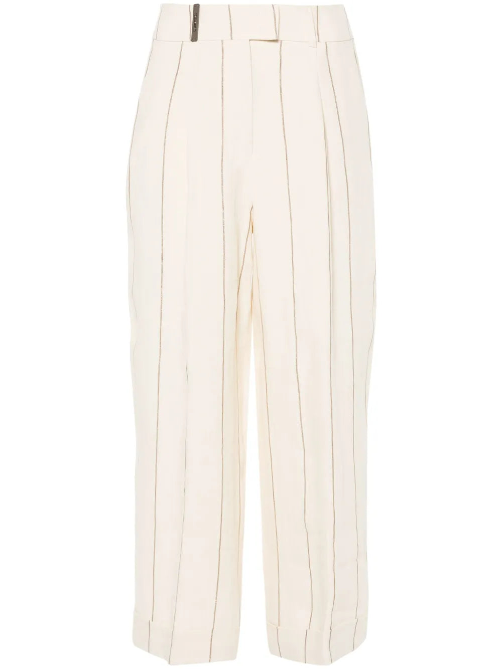 Striped Wide-Leg Trousers