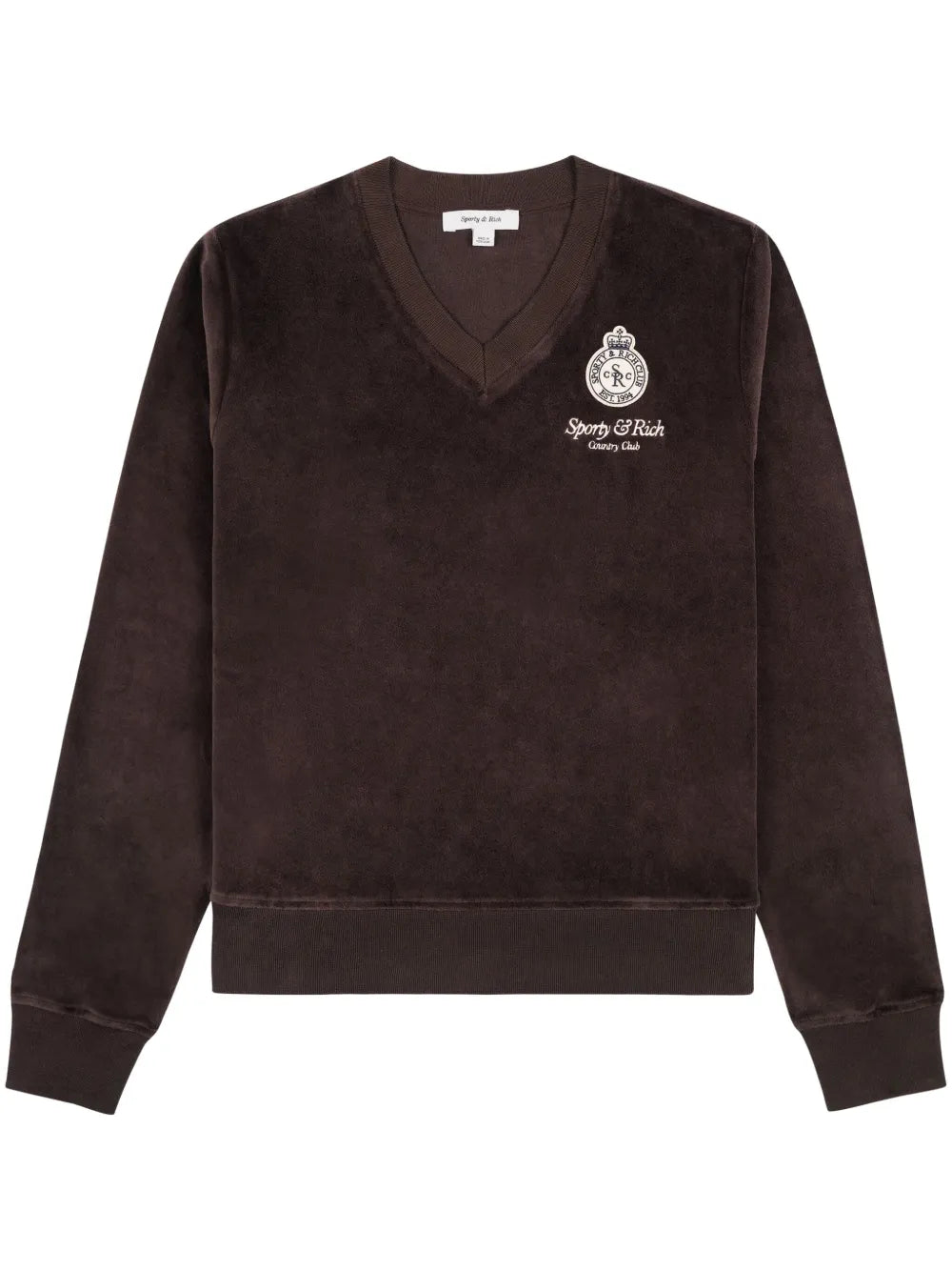 Crown Cotton Velour Sweatshirt