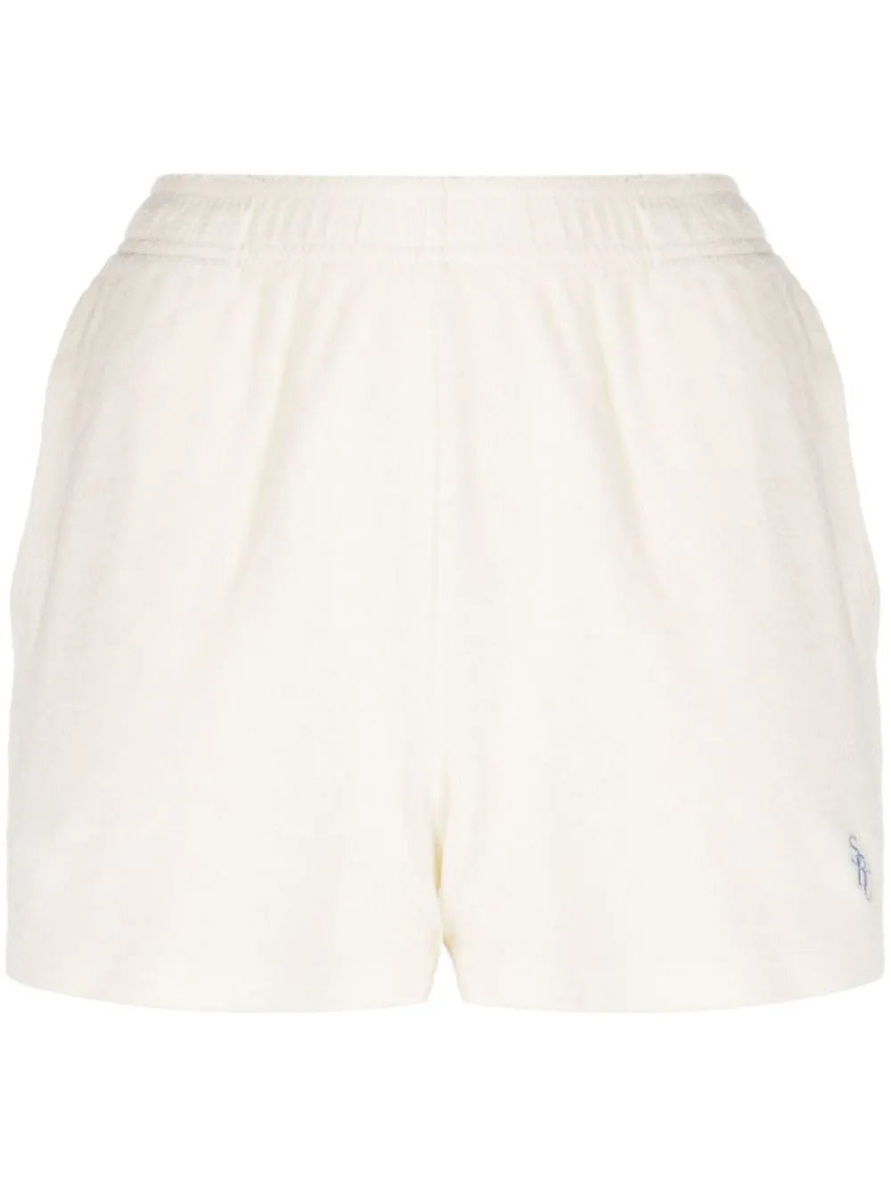 Src-Embroidered Terry-Cloth Shorts