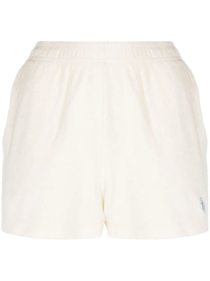 Src-Embroidered Terry-Cloth Shorts