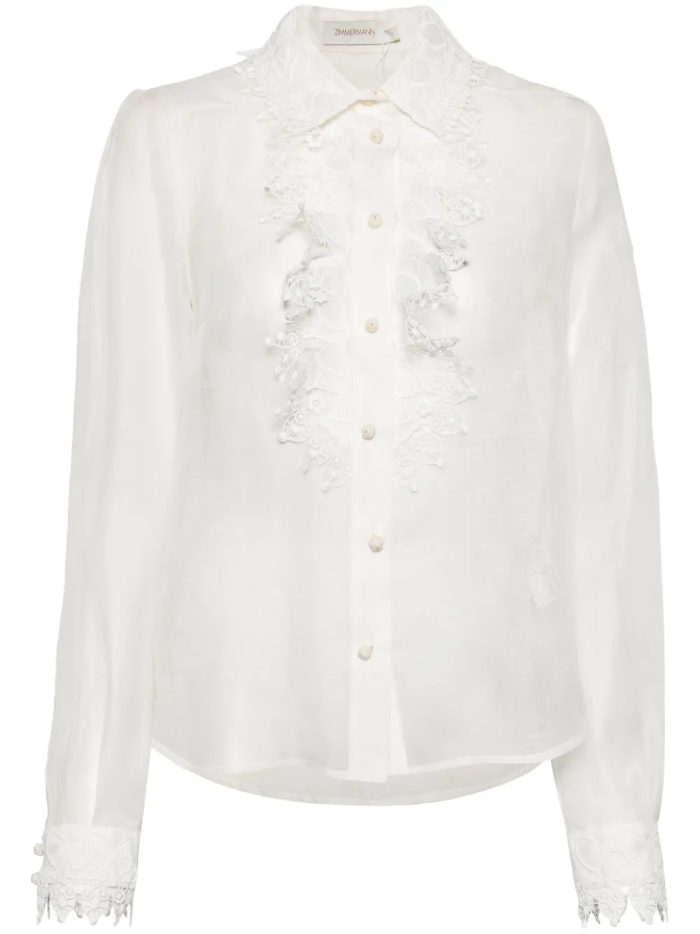 Doily Lace-Trim Shirt