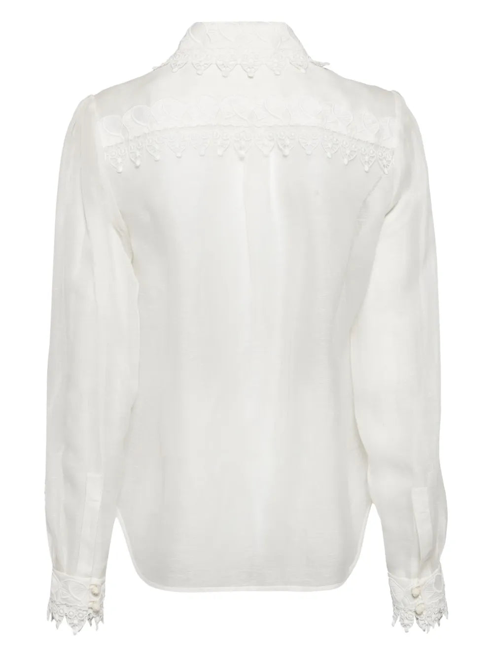 Doily Lace-Trim Shirt