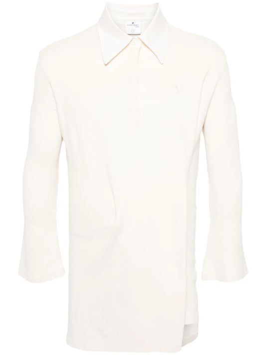 Twist-Detail Polo Dress