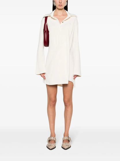 Twist-Detail Polo Dress