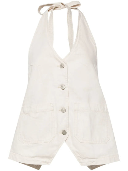 Brittany Denim Halter Top