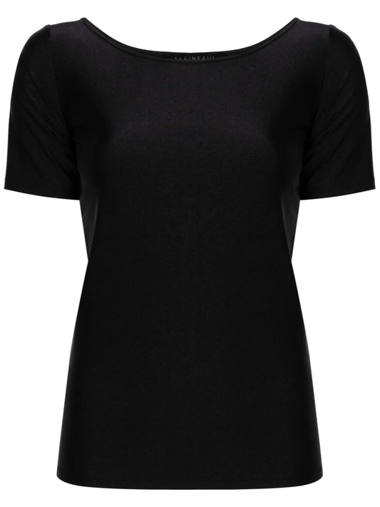 Logo-Embroidered Boat-Neck T-Shirt