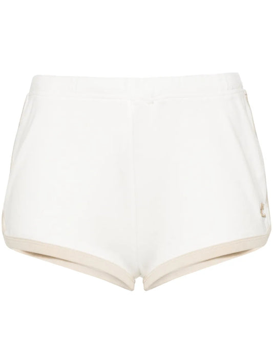 Logo-Patch Cotton Shorts