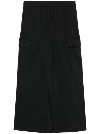 Elasticated-Waist Midi Skirt