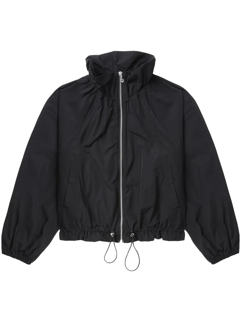 Drop-Shoulder High-Neck Jacket