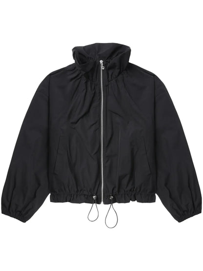Drop-Shoulder High-Neck Jacket